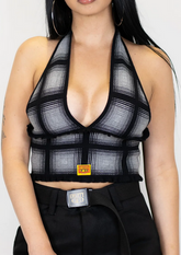 FB County (Flannel Backless Halter Top)